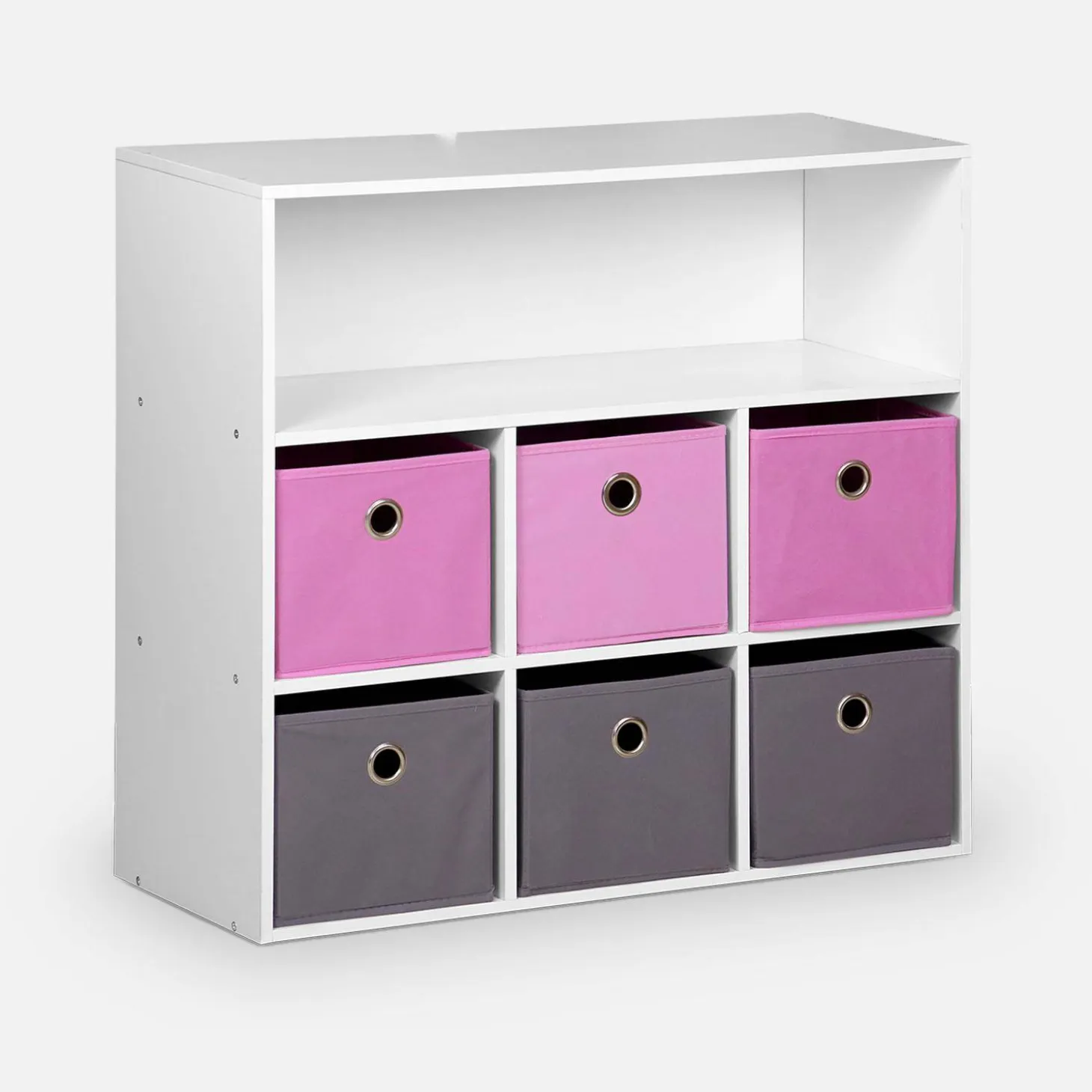 Children's storage unit with 6 baskets