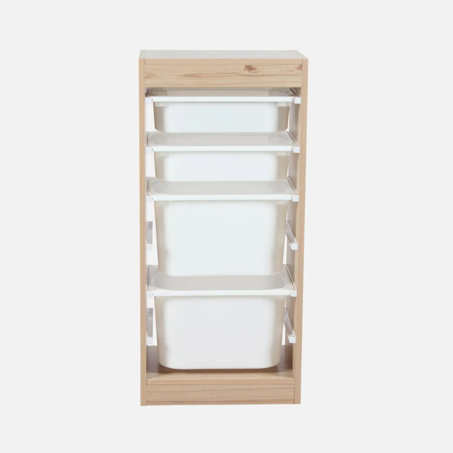 Children's storage unit with 4 storage bins