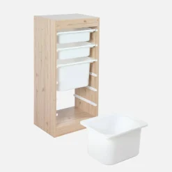 Children's storage unit with 4 storage bins