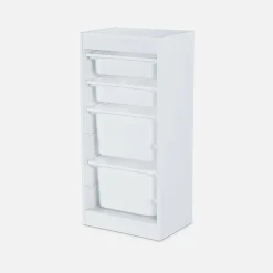 Children's storage unit with 4 storage bins