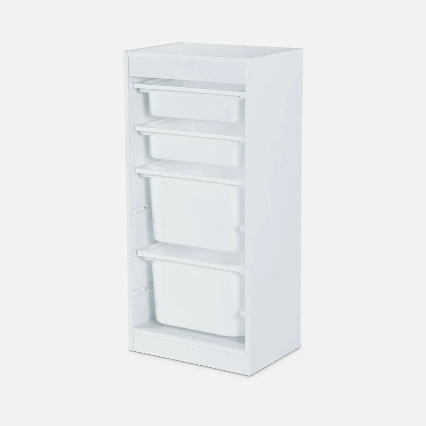 Children's storage unit with 4 storage bins