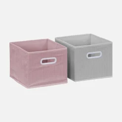 Children's storage unit with 6 velvet baskets