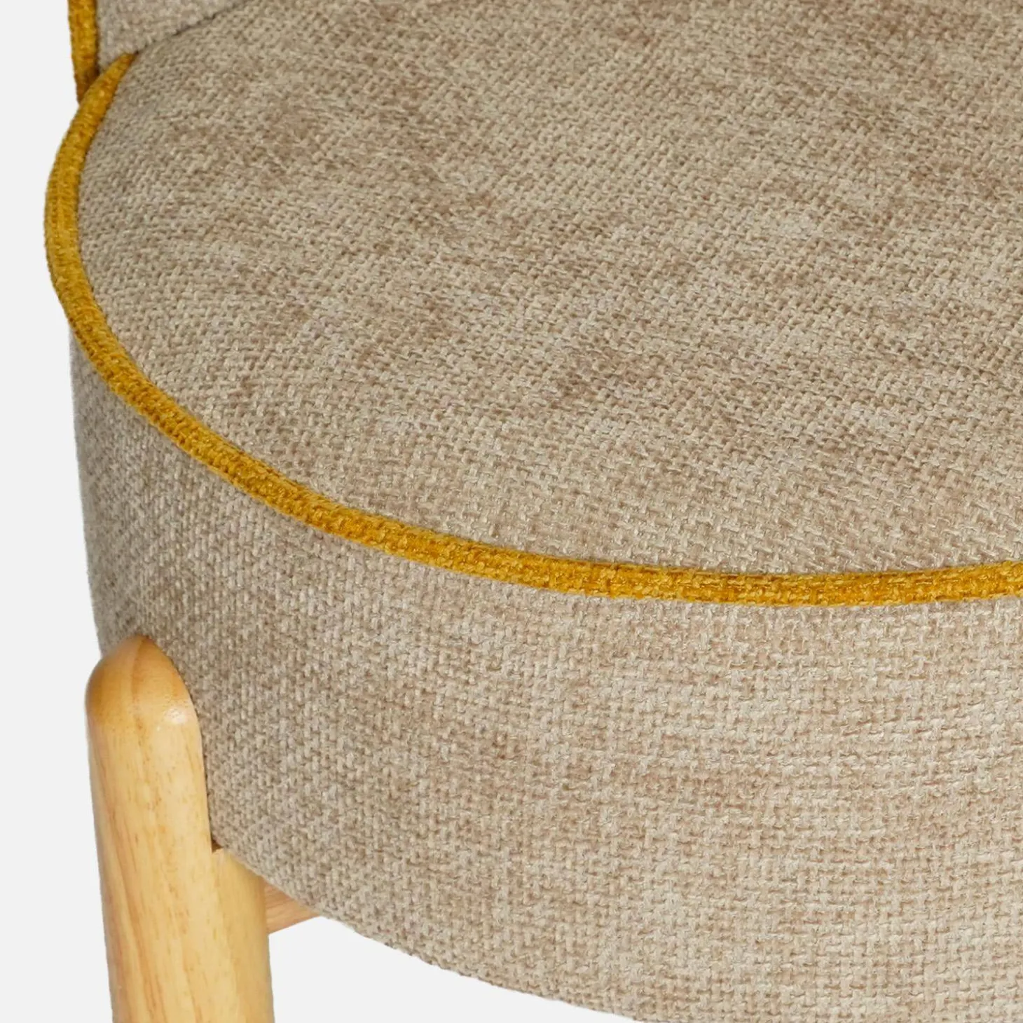 Children's vintage armchair rubberwood and chenille fabric