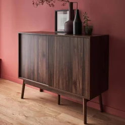 115cm buffet storage with wood effect