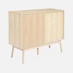 115cm buffet storage with wood effect