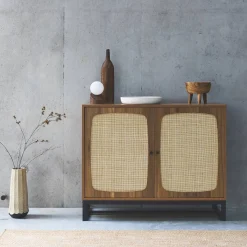 100cm cane sideboard