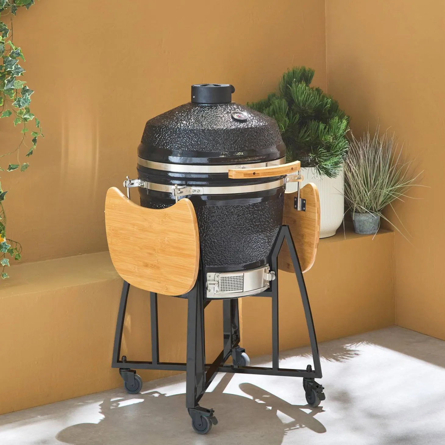 57cm ceramic charcoal barbecue + cover