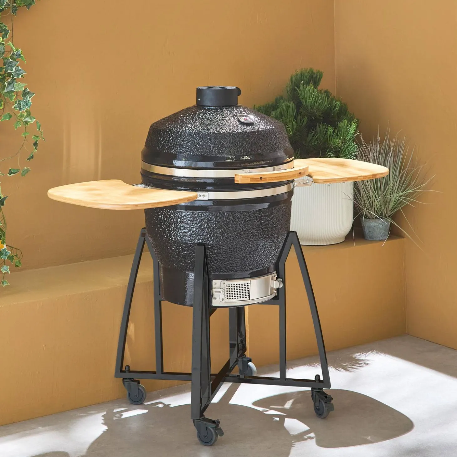 57cm ceramic charcoal barbecue + cover