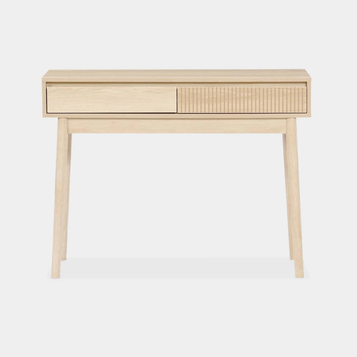 100cm console table with grooved wooden detail