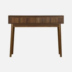 100cm console table with grooved wooden detail