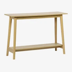 110cm console table with walnut wood effect
