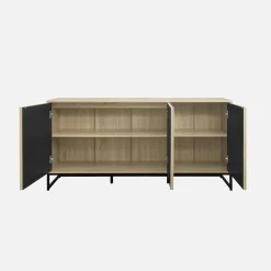 160cm contemporary sideboard with wood effect