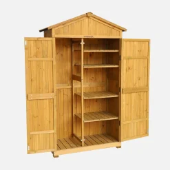 105 cm garden shed in fir wood, 6 storage spaces