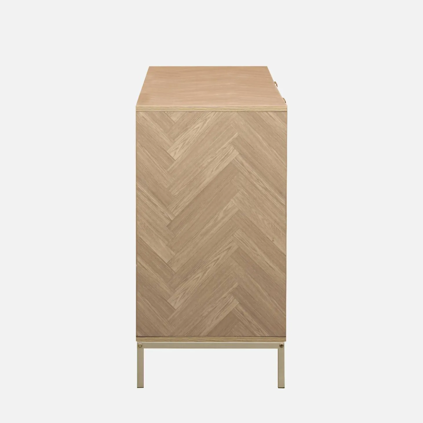 160cm herringbone sideboard with 3 drawers