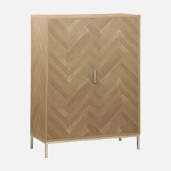 110cm herringbone storage cabinet with 2 doors