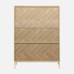 110cm herringbone storage cabinet with 2 doors