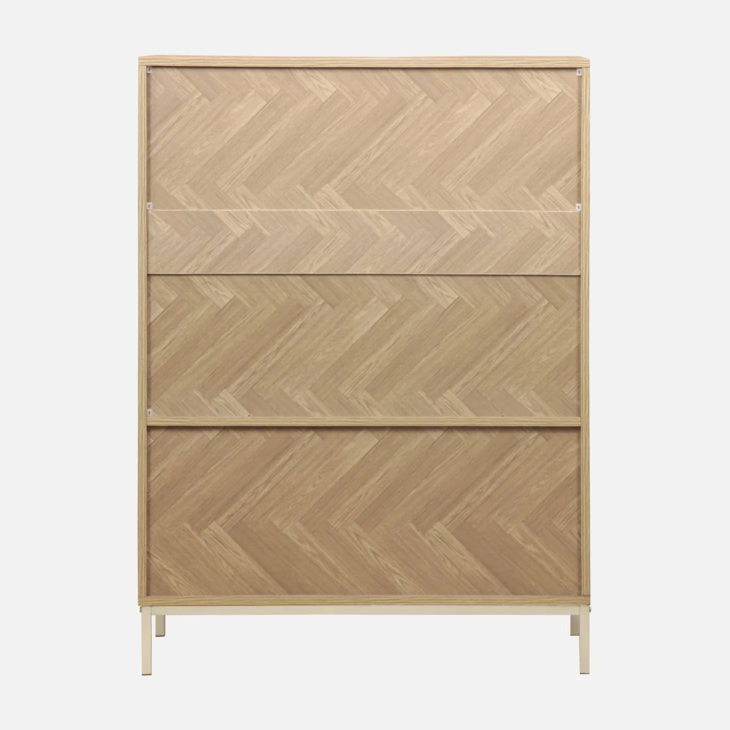 110cm herringbone storage cabinet with 2 doors