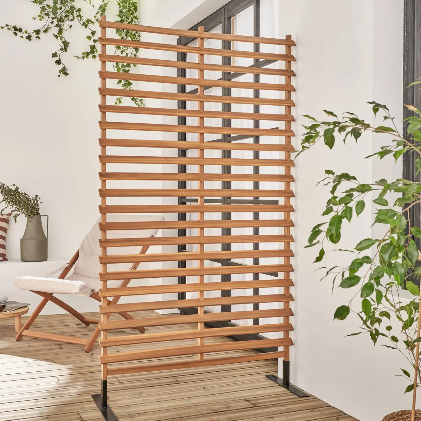 100cm outdoor wooden screen