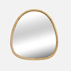 75cm oval wooden mirror