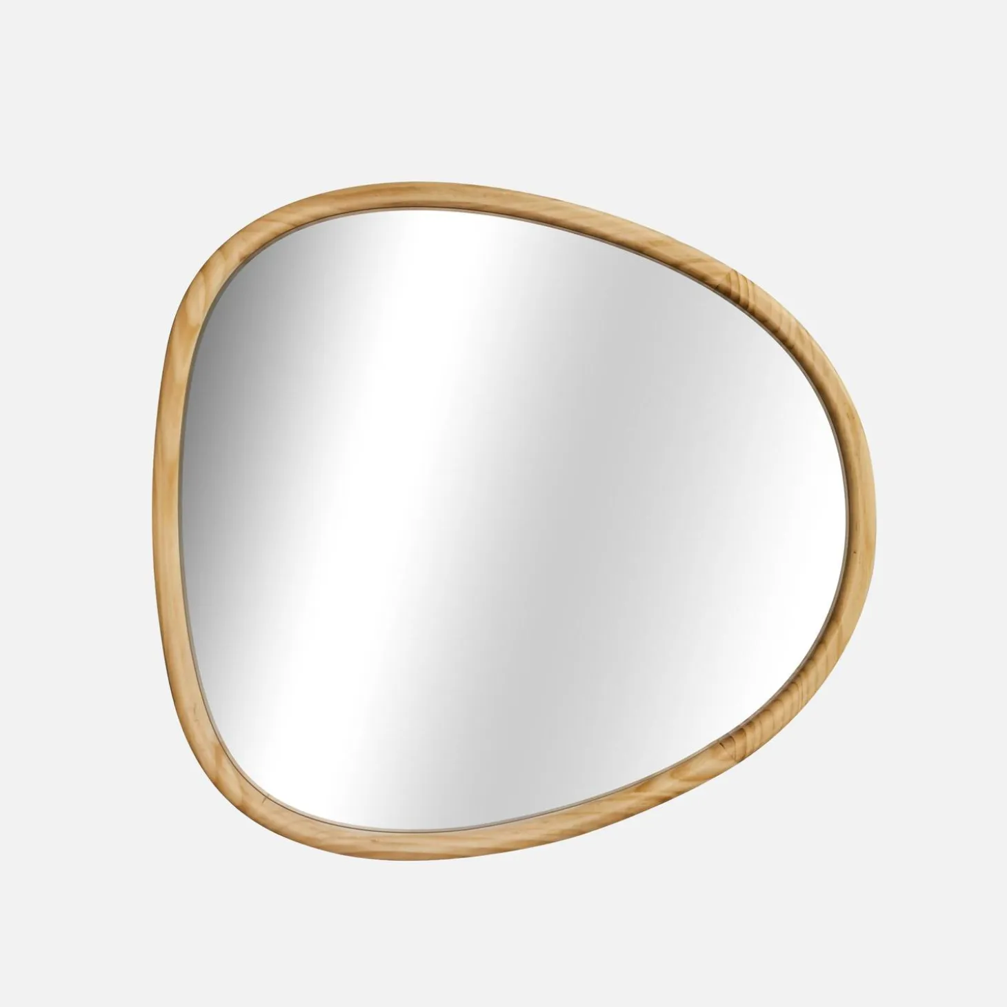 75cm oval wooden mirror