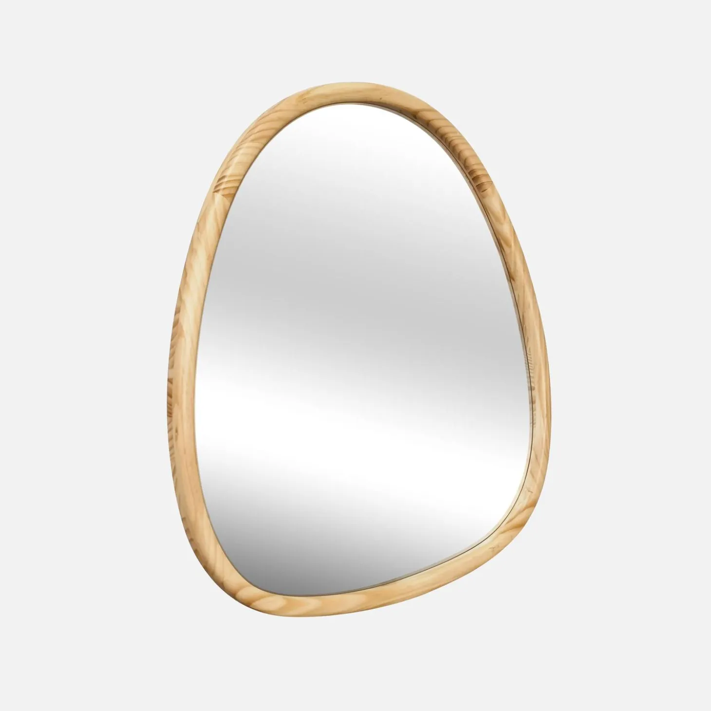 75cm oval wooden mirror