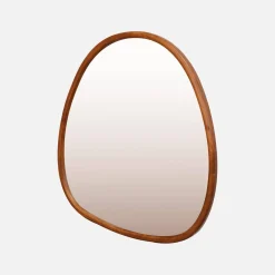 55cm oval wooden mirror