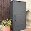 56 cm package box made of galvanized steel with a lock.