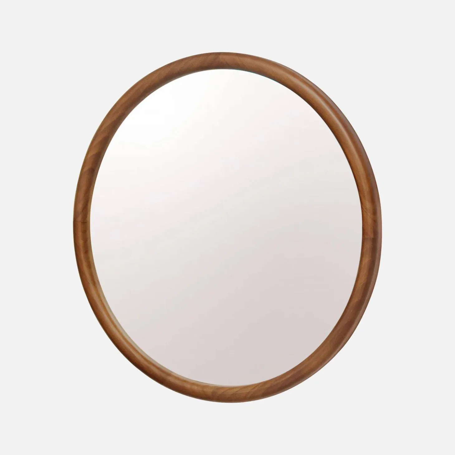 60cm round pine wooden mirror