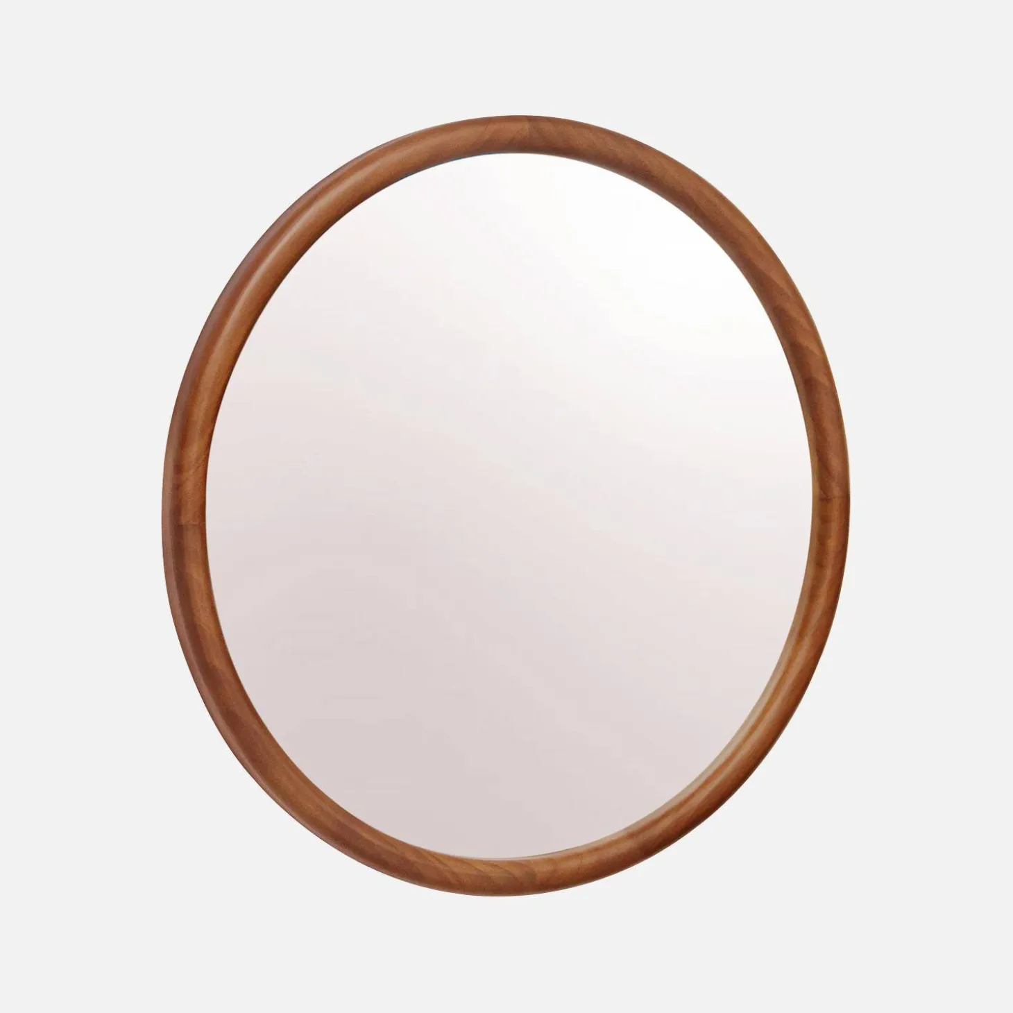 60cm round pine wooden mirror