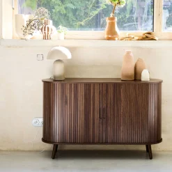 120cm scandi-style sideboard with 2 sliding doors