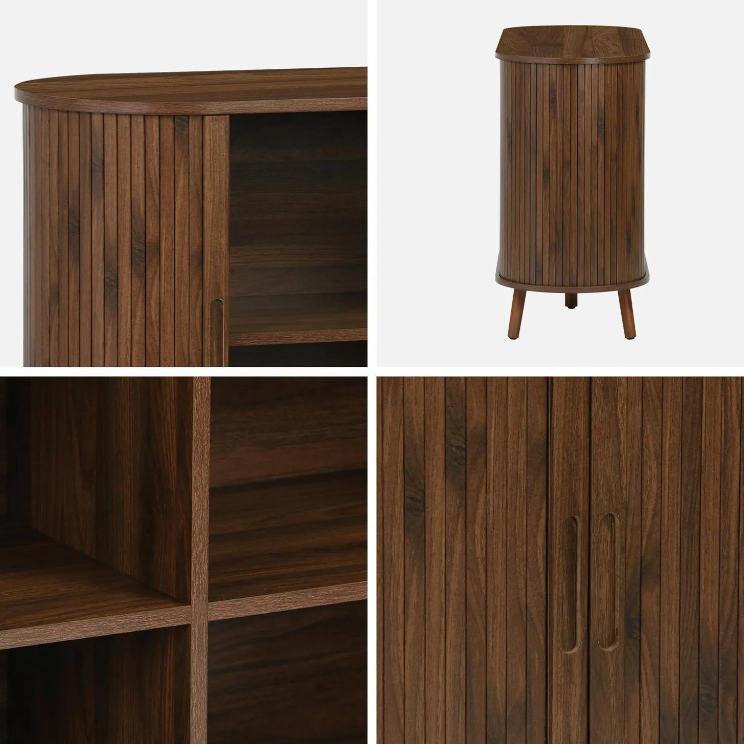 120cm scandi-style sideboard with 2 sliding doors