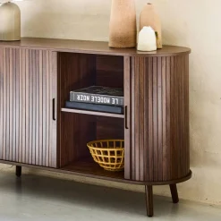 120cm scandi-style sideboard with 2 sliding doors