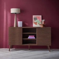 140cm scandi-style sideboard with wooden effect