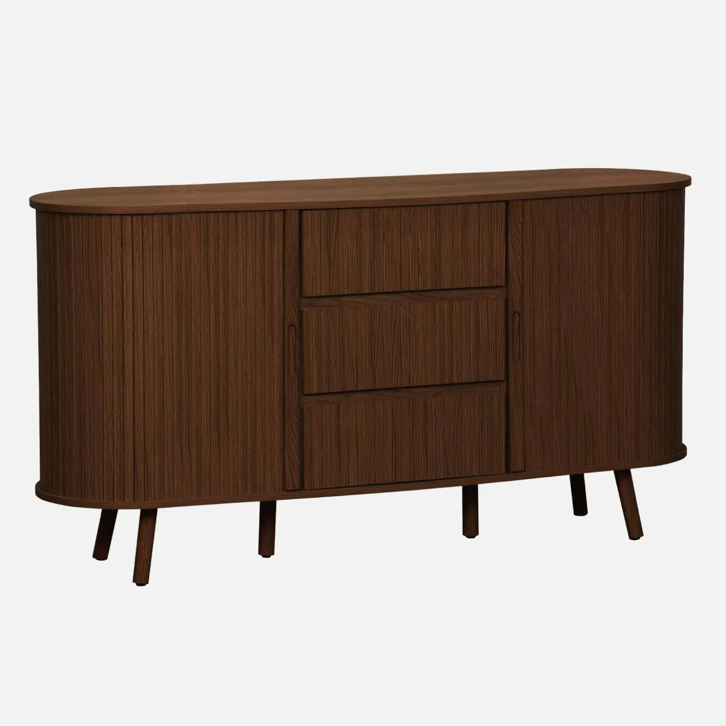 150cm scandi-style sideboard with 2 sliding doors and 3 drawers