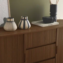150cm scandi-style sideboard with 2 sliding doors and 3 drawers