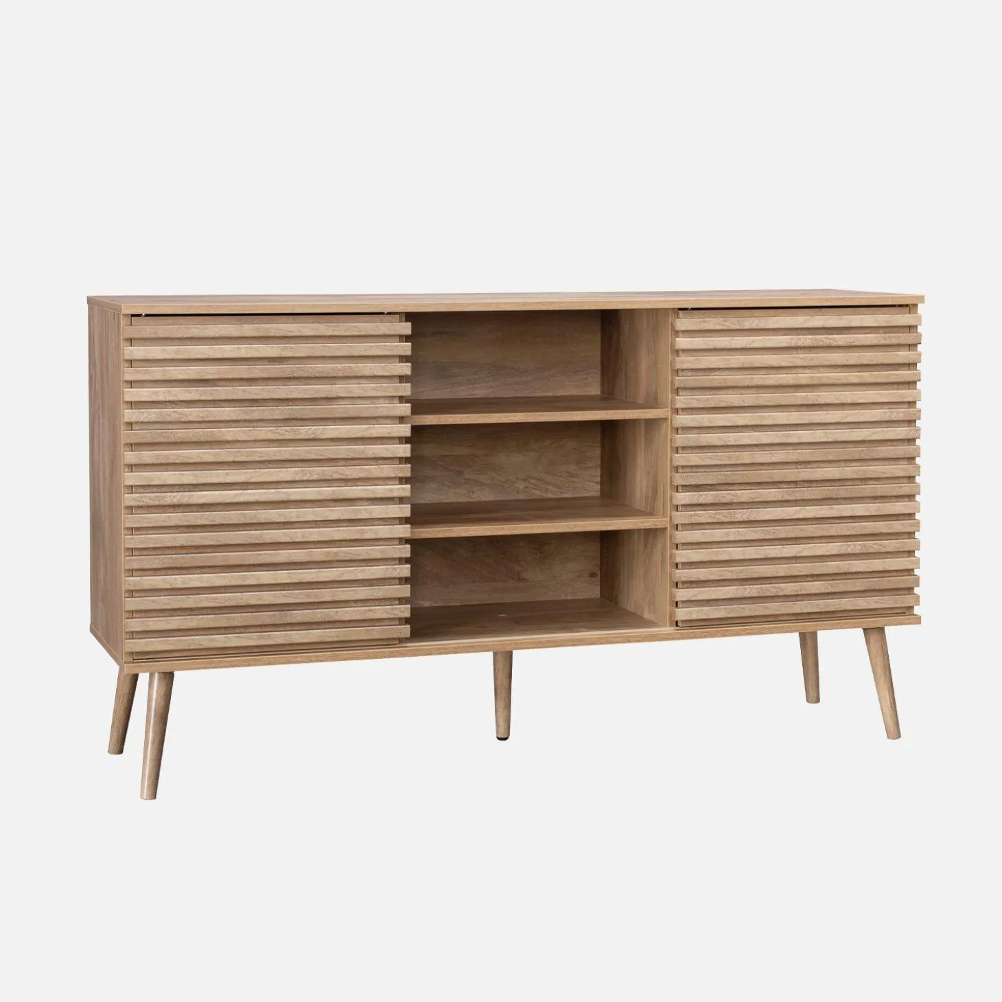 140cm scandi-style sideboard with wooden effect