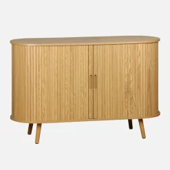 120cm scandi-style sideboard with 2 sliding doors
