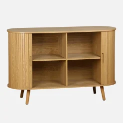 120cm scandi-style sideboard with 2 sliding doors