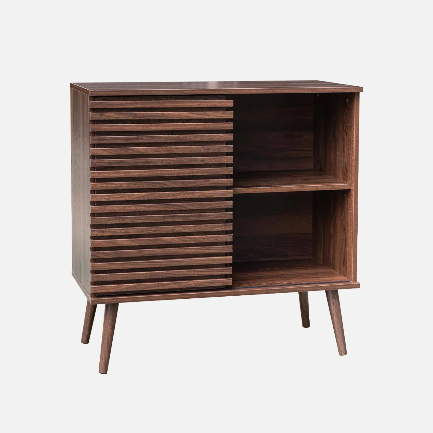 80cm scandi-style sideboard, wood effect and sliding door