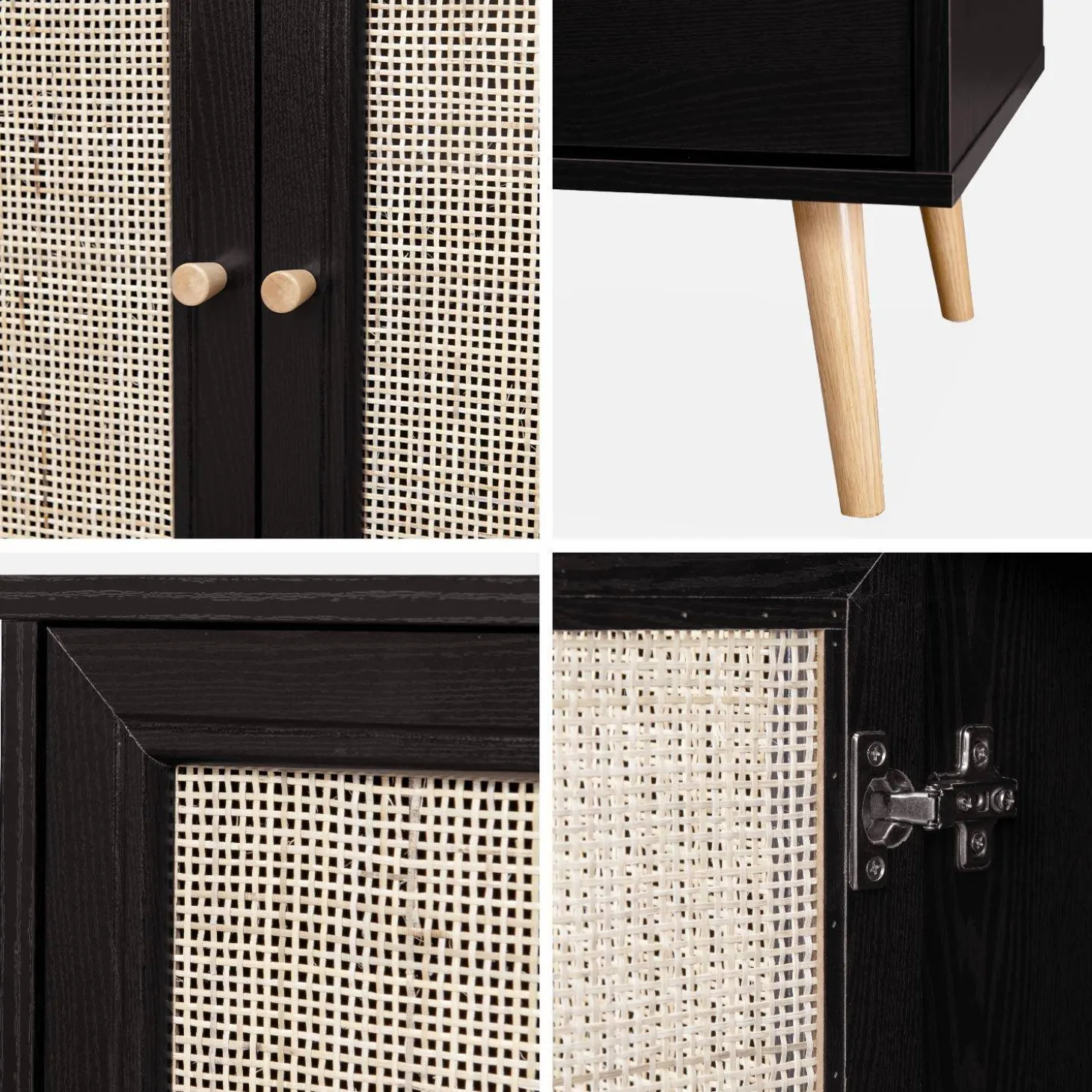 120cm sideboard cabinet with wooden effect