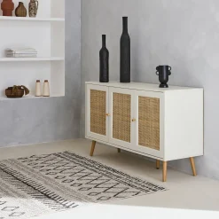 120cm sideboard cabinet with wooden effect