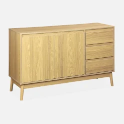 120cm sideboard with wood-effect and 2 doors