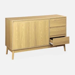 120cm sideboard with wood-effect and 2 doors