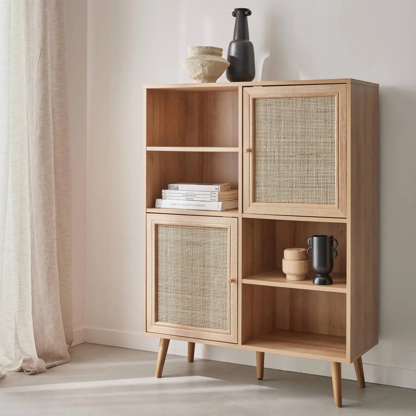 101.5cm sideboard with wood-effect and 4 doors
