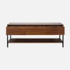 130cm TV unit walnut wooden effect 3 drawers