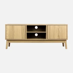 120cm TV unit wooden effect 2 doors