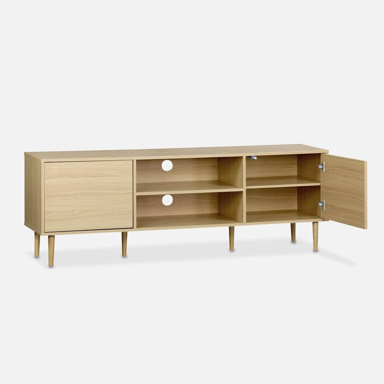 160cm TV unit wooden effect 2 doors