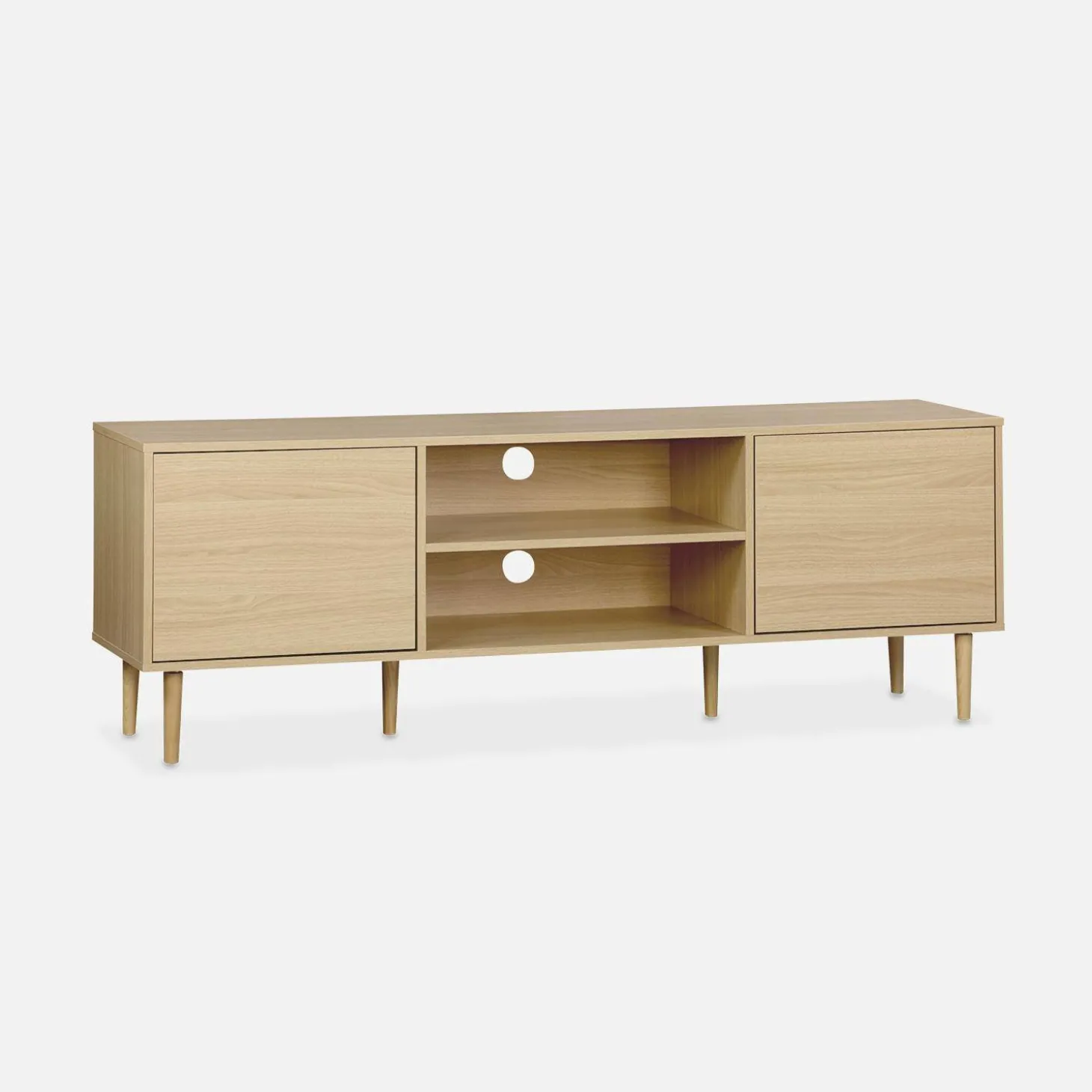 160cm TV unit wooden effect 2 doors