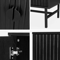 157.5cm TV unit wooden effect 4 doors