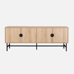 157.5cm TV unit wooden effect 4 doors
